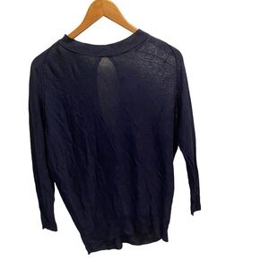 ⭐️ Inhabit NWT Navy Linen Keyhole Back Sweater